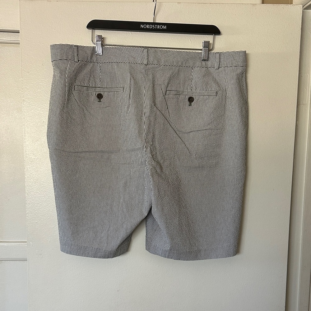 Banana Republic Women's Gray and White Seersucker Pinstriped Shorts. Size 18. - Picture 5 of 7